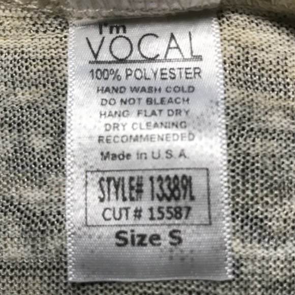 Vocal Distressed American Flag Long Sleeve Tee w/ Embellished Stars - Picture 4 of 6